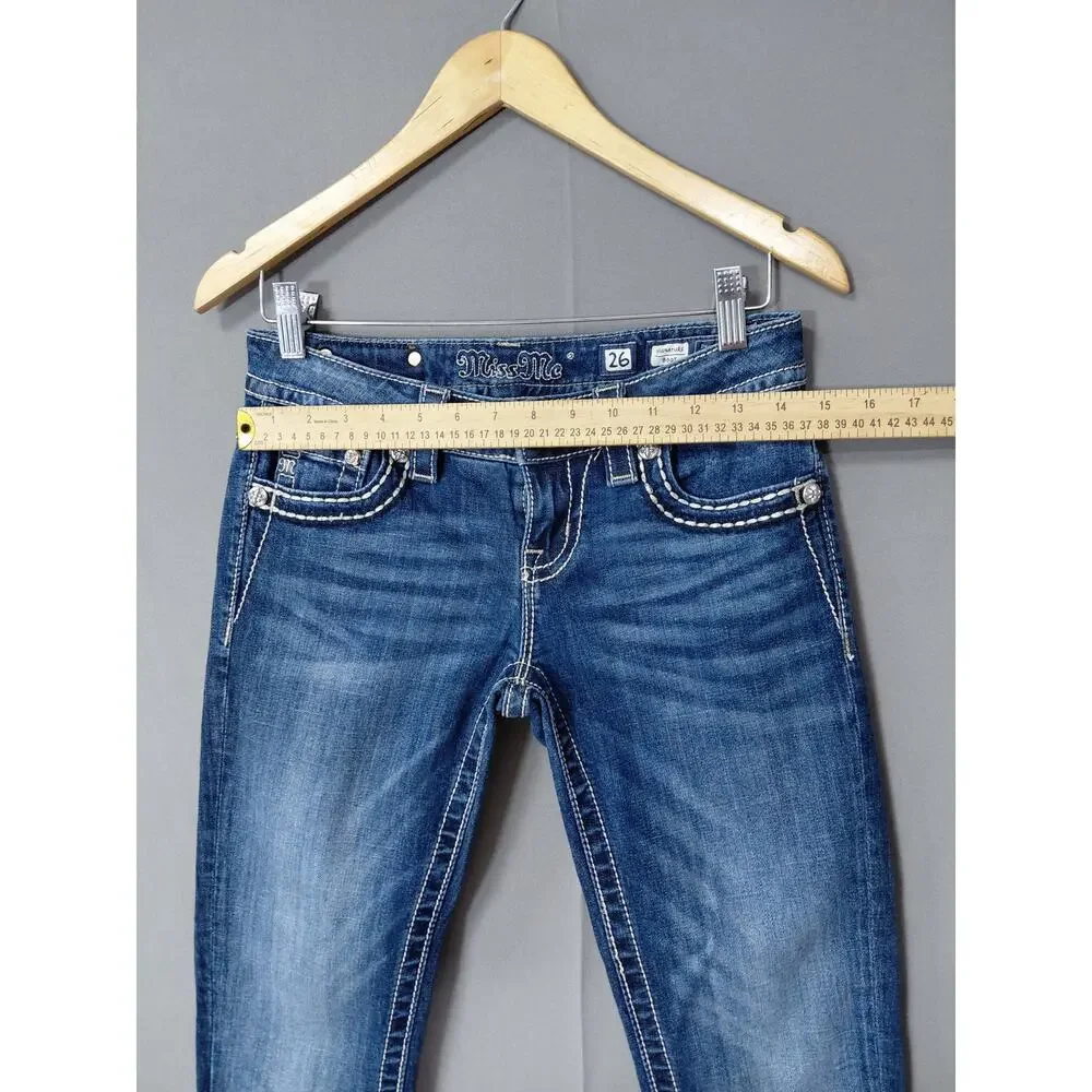 Miss Me Signature Boot Blue Stretch Jeans Women Size 26